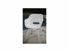 Allibert jardin lot de 2 fauteuils akola - coque blanc 422806