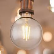 Ampoule led dimmable filament Edison lampe verre clair, 7W 800lm blanc neutre 4000K, DxH 12,5x17,5 cm