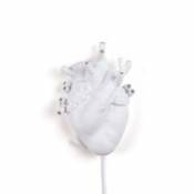 Applique avec prise Heart / Cœur humain en porcelaine - Seletti blanc en céramique