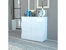 Armoire blanche bois polyvalente 2 portes salle de bain cuisine onda double AHD Amazing Home Design