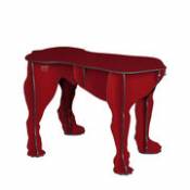 Banc Rex / Table basse - 80 x 30 cm - Ibride rouge en plastique