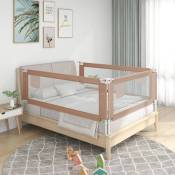 Barrière de sécurité de lit enfant Taupe 90x25 cm