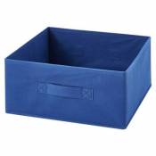 Boîte de rangement rectangulaire en textile Mixxit coloris bleu