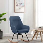 Chaise à bascule Bleu Tissu - Inlife