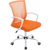 Chaise de bureau avec roues White Cadre confortable et fonctionnelle de différentes couleurs colore : Orange
