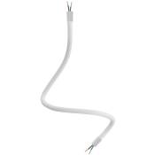 Creative Cables - Kit Creative Flex tube flexible recouvert de tissu RM01 Blanc Blanc mat - 60 cm - Blanc mat