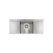 Cuisissimo - Evier inox vycto 1 bac 2 égouttoirs - Inox