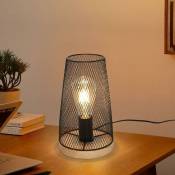 Delaveek - Lampe de table en fer forgé avec abat-jour