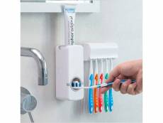 Distributeur de pâte à dents avec porte brosse à dents Toothpaste Dispenser