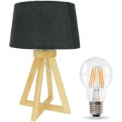 Eclairage Design - Lampe à poser hod en bois E27 37cm