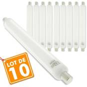 Eclairage Design - Lot de 10 tubes lino led S19 9W Eq 60W Température de Couleur: Blanc chaud 3000K