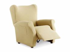Housse de fauteuil relax inclinable extensible milan eiffel textile milan beige