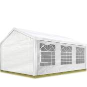 Intent24 - Tente de réception 4x6 m barnum pavillon blanc bâche pe 350 n imperméable tente de jardin - blanc