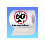 Kas Design Papier Toilette Anniversaire Humoristique - Papier Toilette Anniversaire 60 ans - Papier Toilette Anniversaire 60 ans