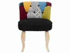 Kerava - fauteuil avec dossier capitonné motif patchwork