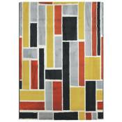 LABYRINTH - Tapis lumineux effet laineux motifs labyrinthe multicolore 120x170 - Multicolore