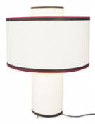 Lampe de table Bianca / Coton - H 47 cm - Maison Sarah Lavoine blanc en tissu