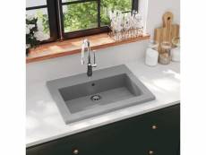Lavabo à poser | lavabo vasque salle de bain | en granit 600 x 450 x 120 mm gris