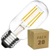 Ledkia - Boîte de 20 Ampoules led E27 Dimmable Filament