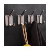 Linghhang - Crochet à serviette, Crochets 3M, Crochets adhésifs pour salle de bain, Patère auto-adhésive à coller sur le mur en acier inoxydable