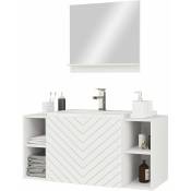 Meuble de salle de bain Nexso - 106 x 35 x 110 cm- Blanc