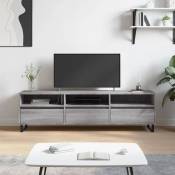 Meuble TV,Banc tv sonoma gris 150x30x44,5 cm bois d'ingénierie