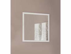 Miroir mural avec cadre, made in italy, miroir de salle de bain, 60x2h60 cm, couleur blanc brillant 8052773602242