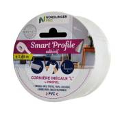 Nordlinger Pro Smart Profile Corniere Inegale Pvc 4x1x0.04 Cm X 2.6 M Blanc