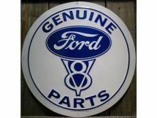 "plaque ford v8 genuine parts 60cm tole deco garage usa loft"