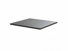 Plateau de table carrée en inox gris 70x70cm gris
