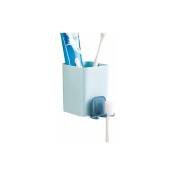 Porte-brosse à dents mural salle de bain ventouse multifonctionnelle bote de rangement brosse à dents électrique bleu