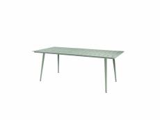Table rectangulaire en aluminium inari coloris romarin
