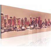 Tableau new york ville lumière - 120 x 40 cm