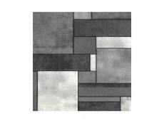 Tapis salon tapis carré 160x160 brillance geometrique gris oeko tex idéal pour le salon
