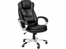 Tectake fauteuil de direction zulu - noir 400578