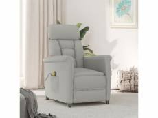 Vidaxl fauteuil de massage gris clair similicuir daim