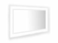 Vidaxl miroir à led de salle de bain blanc 80x8,5x37 cm acrylique