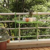 Vidaxl - Table de balcon Vert 60x40 cm Acier