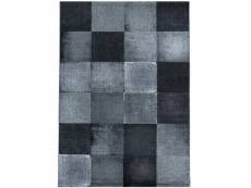 Vintage - tapis à carreaux patchwork - noir 240 x