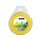 Vito Garden - Fil nylon rond pour débroussailleuse 15m - diamètre 3mm