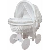 Waldin - Landau berceau/couffin bébé, complet, plusieurs modèles disponibles:blanc, Cadre/roues peintes en blanc