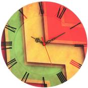 Wellhome - Horloge décorative mdf couleurs vives