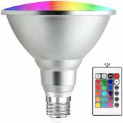 20 W Ampoule LED RGB E27 Par38 étanche avec télécommande