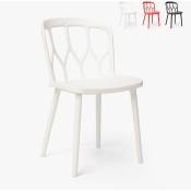 Ahd Amazing Home Design - Chaise de bar cuisine et jardin au design moderne Flow Couleur: Blanc