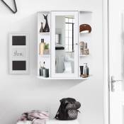 Armoire de Toilette avec Miroir Armoire Murale Rangement