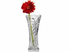 AVENUELAFAYETTE Vase en Verre ciselé décor Fleurs