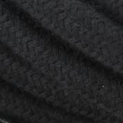 Câble textile coton - 3m - Noir