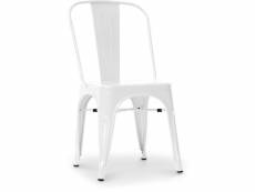 Chaise de salle à manger en acier - design industriel - nouvelle édition - stylix blanc