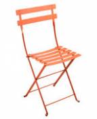 Chaise pliante Bistro / Métal - Fermob orange en métal