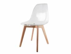 Chaise scandinave transparente - h. 86 cm - blanc